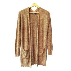 Cozy Open-Front Cardigan Sweater - Tan